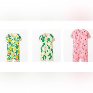 THREE (3) Hanna Anderson shorty sleepers 100% Cotton EUC